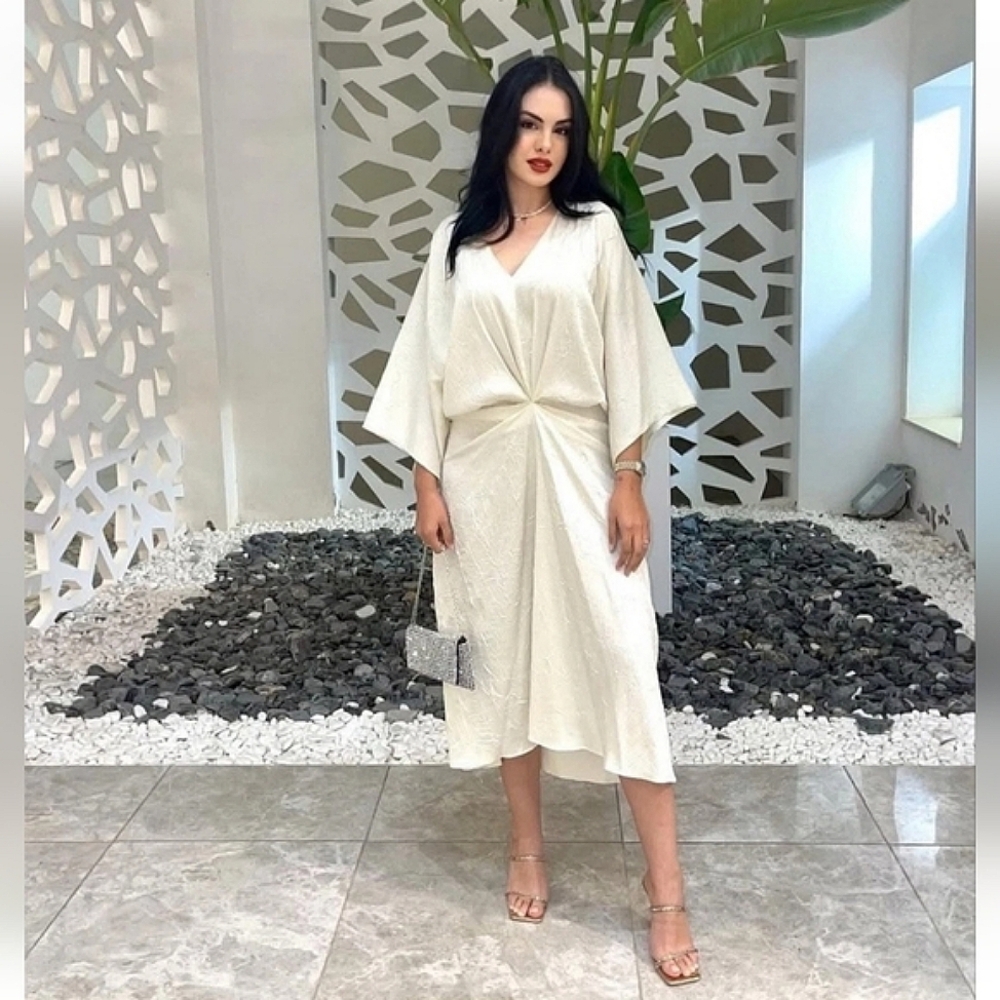 Zara Satin Midi Dress Size XS